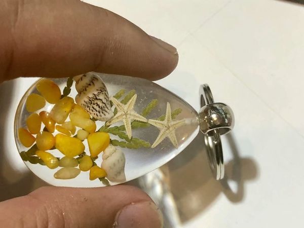 

yqtdmy 18 pcs fashion new size two design starfish chic keychain, Slivery;golden