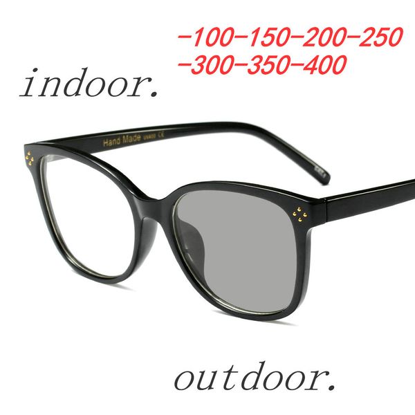 

sun pchromic myopia eyeglasses optical men student finished myopia eyewear prescription glasses frame -1.0 -4.0 uv400 fml, Silver