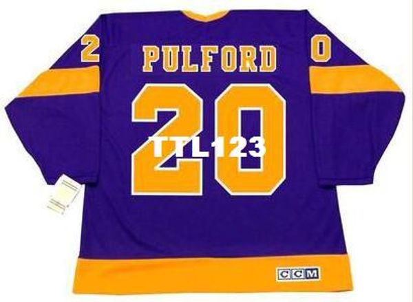 

мужчины #20 bob pulford los angeles kings 1971 ccm vintage away home hockey джерси или пользовательские любое имя или номер ретро джерси, Black;red