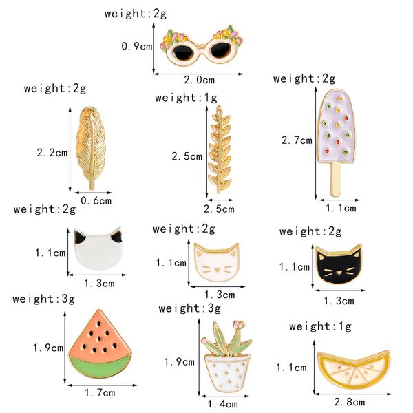 Compre Boton Del Gato Sandia Helado Hoja Gafas De Sol De La Broche