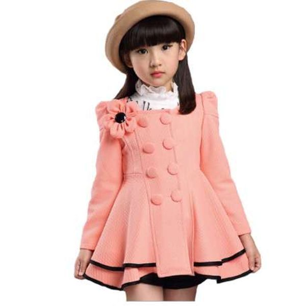 

fashion winter jacket for girls 4-12 year winter children jackets coats baby girl outerwear, Blue;gray