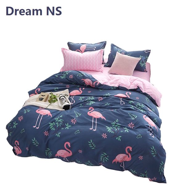 Ahsnme Flamingo Duvet Cover Set Bird Bedding Sets King Queen Size