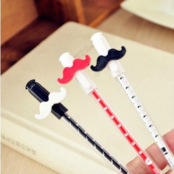 

3 pcs / lot creative 0.5 mm black gel pen writing neutral pen kawaii moustache students gifts office school supplies papelaria