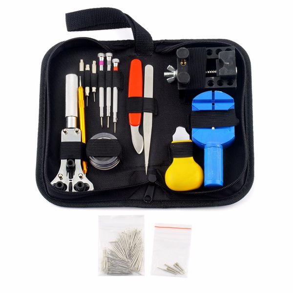 

144pcs/set portable watch repair tool set professional watchmaker accessories kit pin remover case opener adjuster new