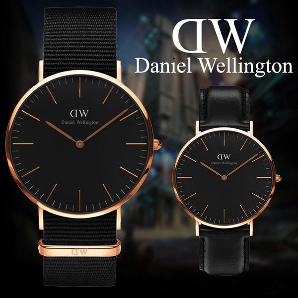 

New Daniel watches 40mm Men watches 36mm women watches Luxury Quartz Watch Female Clock Relogio Montre Femme Wristwatches