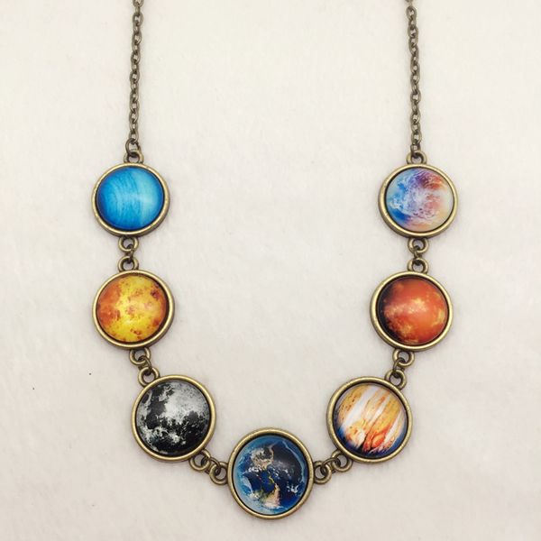 

whole sale1pcs solar system necklace, planet necklace,universe necklace,galaxy necklace jewelry, Silver