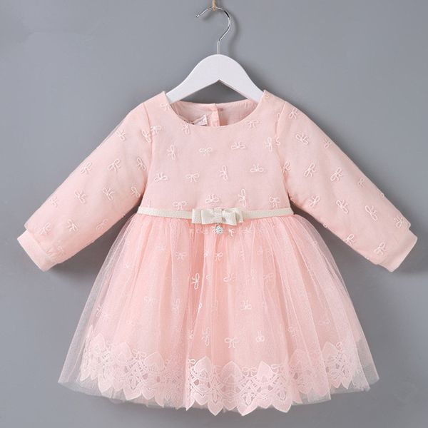 

kids dress 2018 wedding party dress lace kids clothes toddler infant baby girl christening valentine's day wear pink, Red;yellow