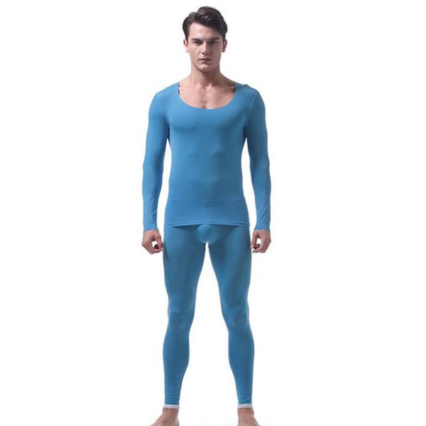 

long johns undershirt set gauze transparent lace underwear shirts mesh tight see througr suit ice silk compression gay, Black;brown