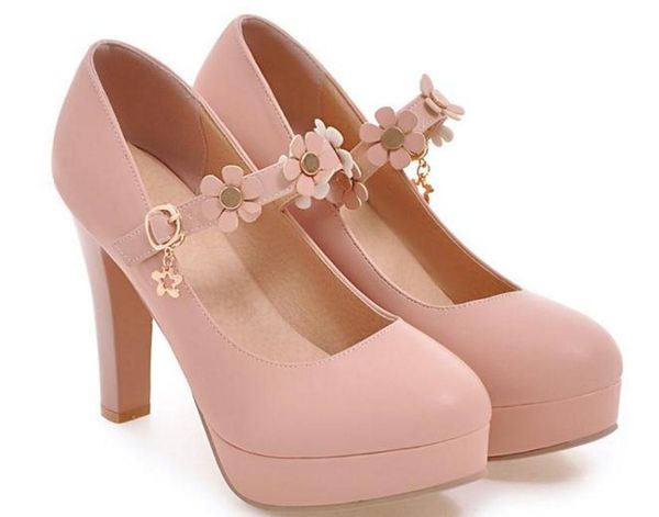 

send spring 2017 new style korean fashion woman high heeled shoes coarse heel single shoes waterproof table, Black