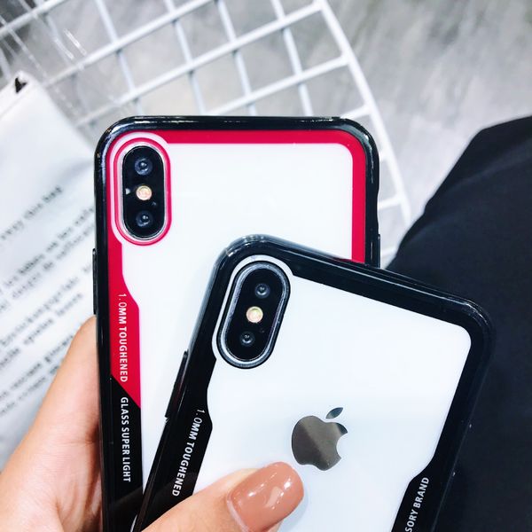 

exquisite for iphone 8 plus case tpu + acrylic phone case clear soft edge transparent back cover for iphone 8 plus case