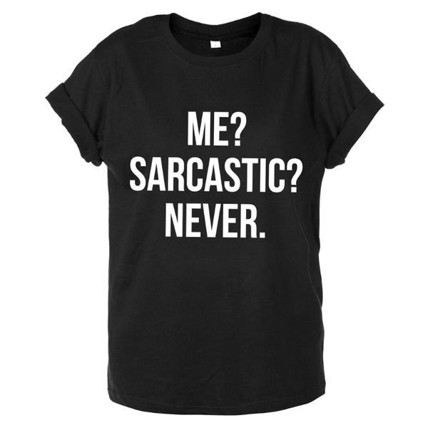 

black funny t-shirts letter printed round neck loose casual, White