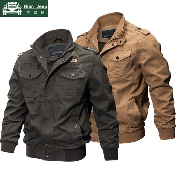 

plus size 6xl jacket men spring autumn cotton pilot jacket coat army men's bomber jackets cargo flight male, Black;brown