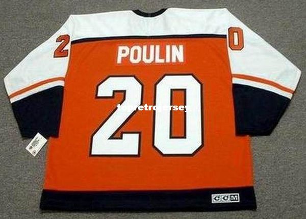 

wholesale mens dave poulin philadelphia flyers 1987 ccm away retro hockey jersey, Black;red