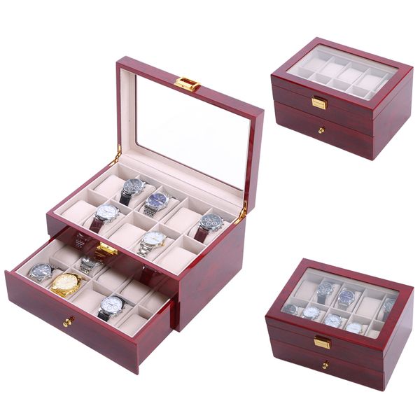 

2019 new 20 grids wooden watch case box casing for hours sheath for hours box watch