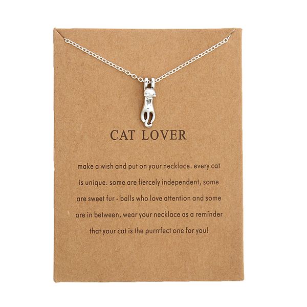

fashion jewelry cute cat lover necklace & pendant for women gift for women, Silver
