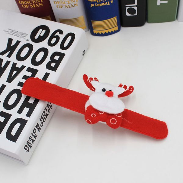 

8pcs/lot christmas slap bracelet christmas tree decor light-emitting patting circle hand ring gifts