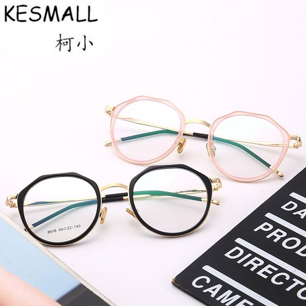 

transparent color optical glasses frame women men retro myopia eyeglasses frames clear lens oculos de grau fashion eyewear yj937, Silver