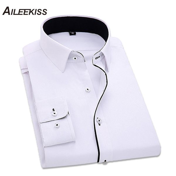 

2017 male dress shirts men's fashion casual long sleeve business formal shirt brand new men shirt camisa social masculina xt515, White;black