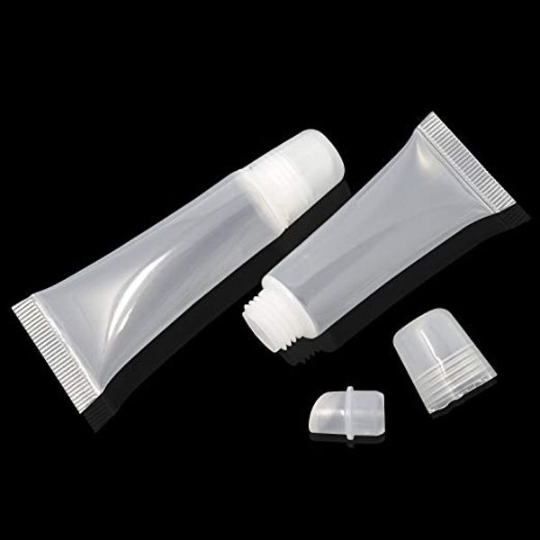 8ML Squeeze Clear Plastic Publue Refillable Mond Tabes Balm Balm Gloss Bottle Bottle Bottle Косметические контейнеры Коробка макияжа 10 мл