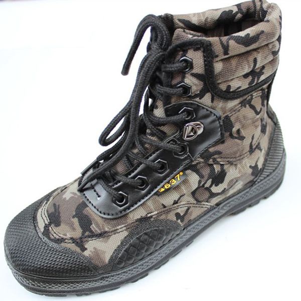 

spring autumn men's short low tube breathable canvas camouflage liberation shoes plimsolls men outdoor hiking rubber bottom boot, Black