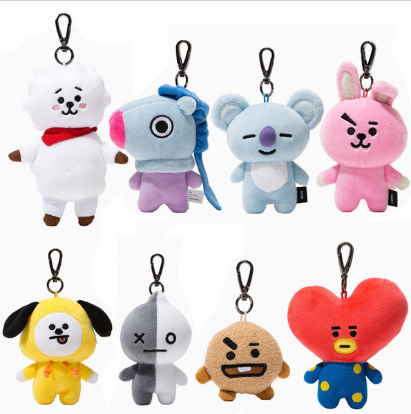 

Оптовые Коллекция Моды Kpop BTS BT21 Плюшевая Брелок Кукла Брелок CHIMMY COOKY MANG KOYA Мягкая И