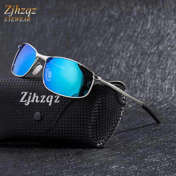 

zjhzqz polarized sunglasses brand designer mens outdoor sports golf uv400 mirrored night vision car driving goggle male glasses, White;black