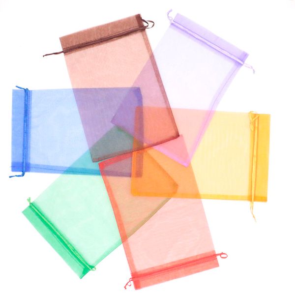 

jewelry storage gift packaging organza bags christmas festive gift big beaded bag earring packaging jewelry bag 30x40cm 50pcs, Black;white