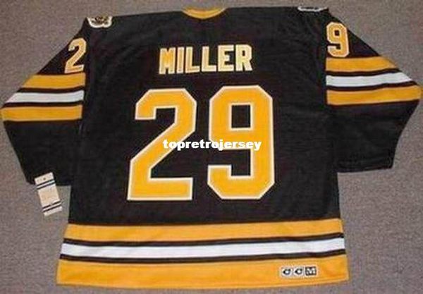 

wholesale mens jay miller boston bruins 1988 ccm vintage away retro hockey jersey, Black;red