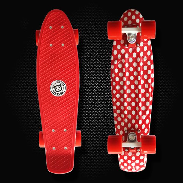 

fish board professional mini skateboard single long board children become warped road skate scooter 4 wheel skates pn06