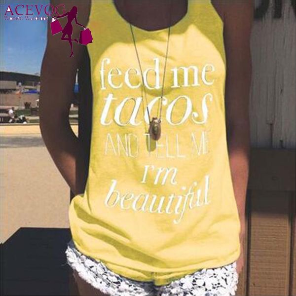 

print loose o-neck sleeveless letter women racerback tank top, White