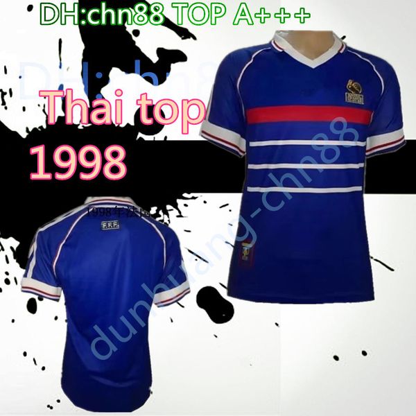 

тайский топ оптовая 1998 франция ретро трикотажные изделия футбола домой топ тайский a +++ заказное имя номер зидан генри футбольная форма ф, Black;yellow