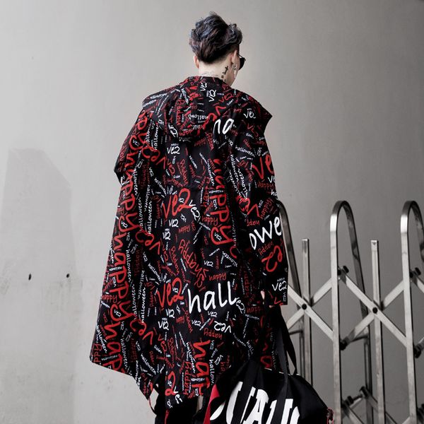 

2018 длинные высокая улица осень пальто для мужчин, Black;brown