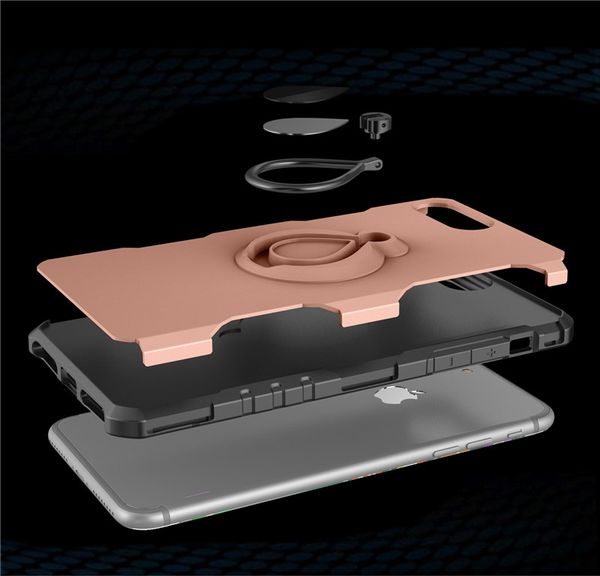 

multi colors for iphone 8 plus case business raindrop kickstand phone case for samsung mobile case pc+tpu cover coque