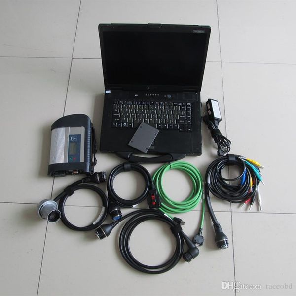 MB Star C4 Diagnosetool, WLAN, SD, Verbindung mit Laptop, Toughbook CF-52, SSD betriebsbereit, Kabel voll