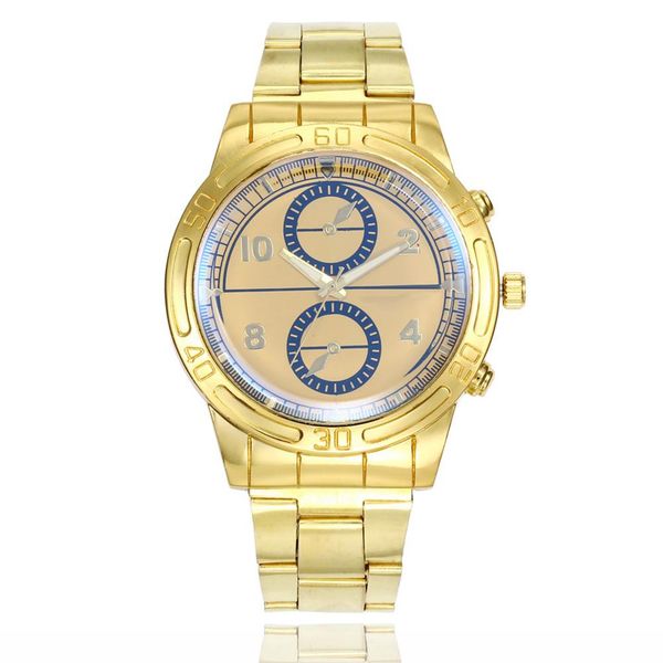 

new fashion men sub-dial decoration alloy band quartz business wrist watch gift, Slivery;brown