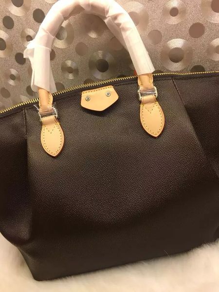 

lady's xl xxl large volume handbags brand elegant flower printing shoulder bags handles front pleats design zipper close 48813 48814