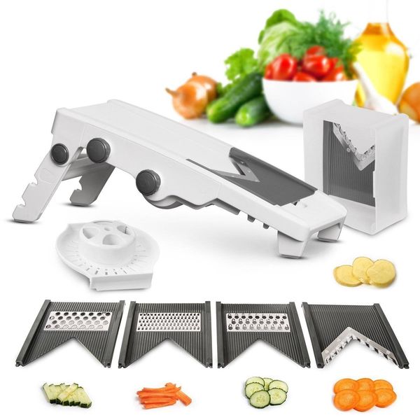 

регулируемая мандолина slicer профессиональная терка из нержавеющей стали лезвия овощерезка