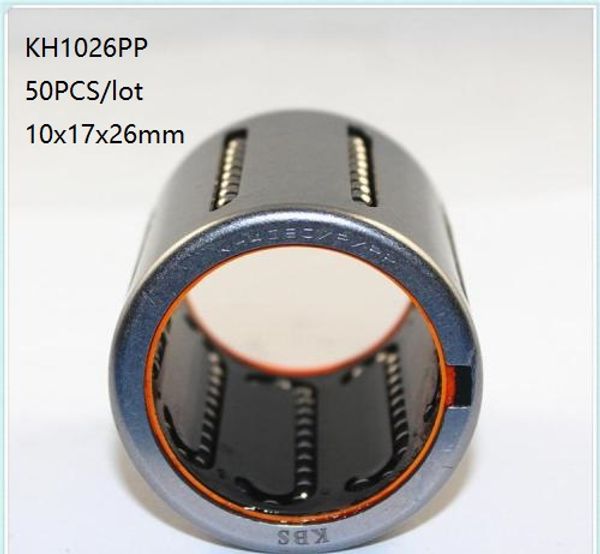 50 pz/lotto KH1026PP 10mm cuscinetti a sfera lineari mini premendo boccola lineare cuscinetti a movimento lineare parti della stampante 3d router di cnc 10x17x26mm