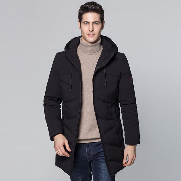 

men's down & parkas mens clothing winter jacket men clothes 2021 duck coats hooded long black casual coat parka t483