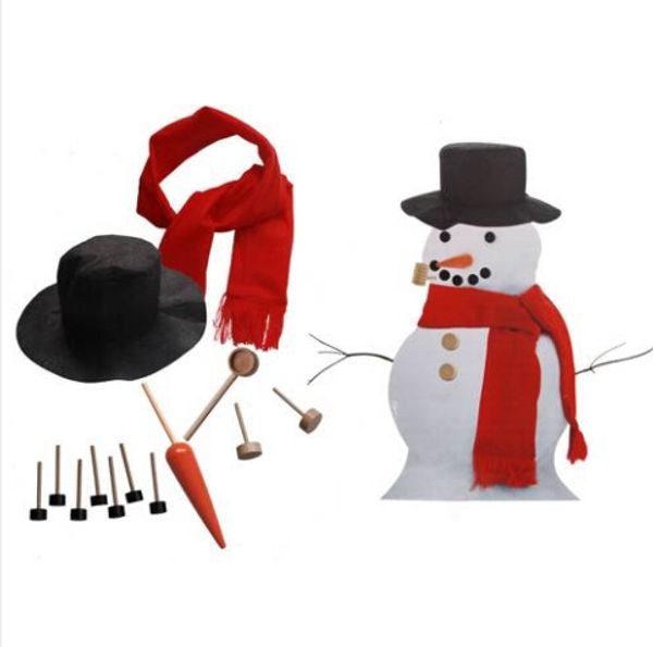 

wholesales 13pcs/set snowman decorating dressing winter holiday outdoor toys decoration