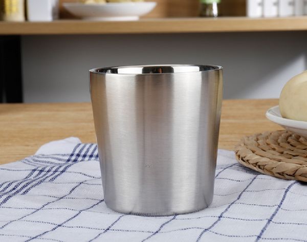 

stainless steel double wall kids cups with smooth rim