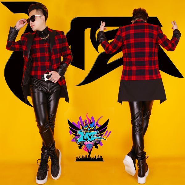 

singer suit jackets men's singers wear dresses night clubs dj stage costumes men's guests suits coats stars suits jacket, White;black