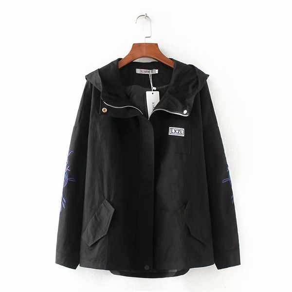 

fashion casual full sleeve womens trench coats bat sleeved solid regular designer coats hoodie women, Tan;black