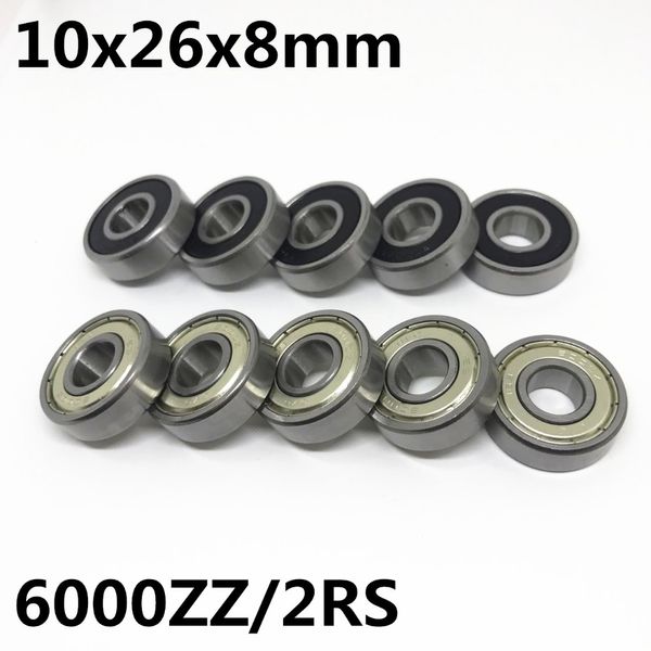 

50pcs 6000zz 6000-2rs ball bearing 10x26x8 mm deep groove ball bearing 6000