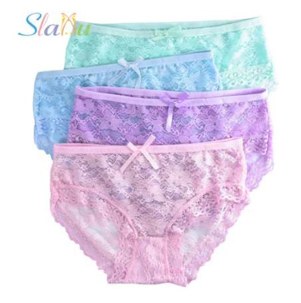 

4-pack cotton teenage girls underwear kid soft candy colors girl briefs for panties kids underwear pants underpants 9-20t, Camo