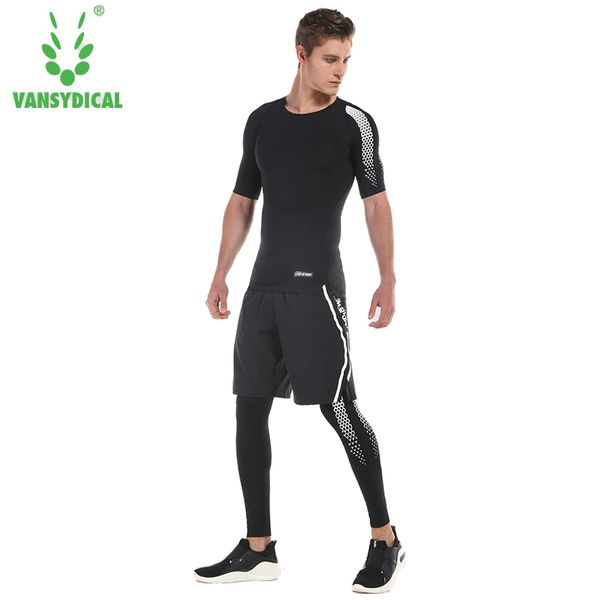 

2018 new cool suits quick dry sets clothes fitness tracksuits man set, Gray