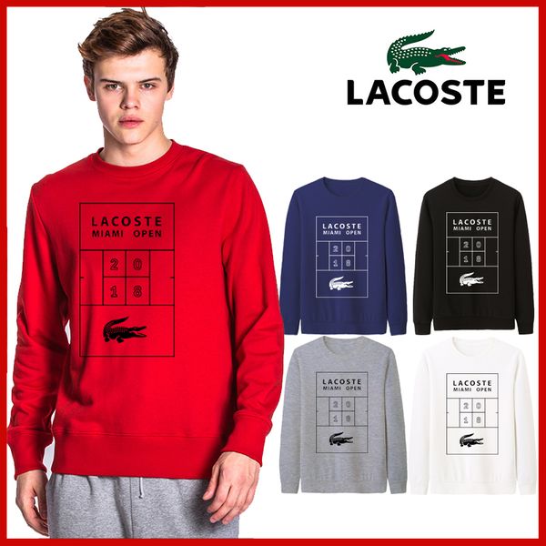 

новое гонконгское издание французского сувенирного крокодила с хлопковым принтом для дам и любителей спорта с длинными рукавами, Black