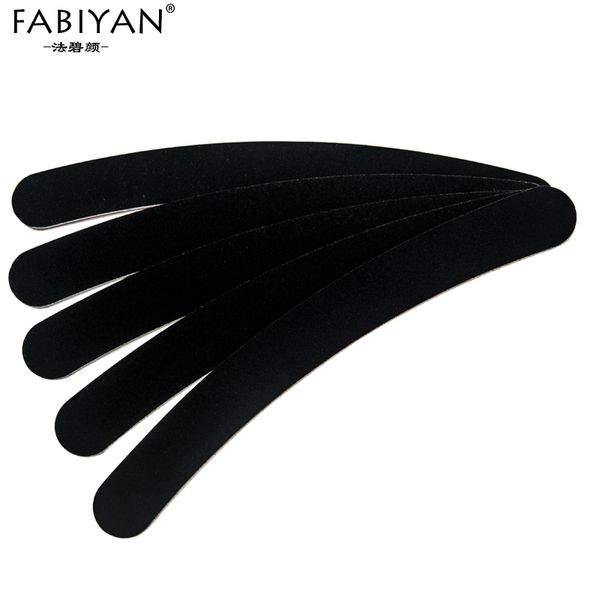 

5pcs black curve banana nail art files sandpaper sanding buffer grinding tips polish gel uv acrylic manicure pedicure tool salon