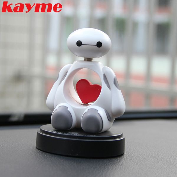 

kayme cute car accessories interior toys ornament bobblehead for car decoration air freshener heart shaking doll solid perfume