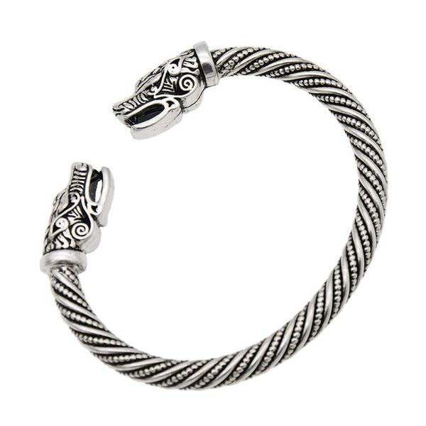 

wolf head men's viking bracelets jewelry listing 2018 products bangle accessories men women wristband, Black